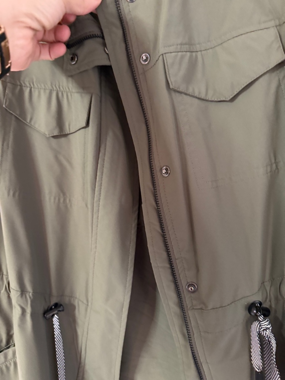 torrid Olive Utility Vest with Drawstring Waist - Picture 5 of 7